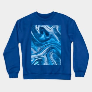 SKY BLUE LIQUID MARBLE DESIGN, PATTERN Crewneck Sweatshirt